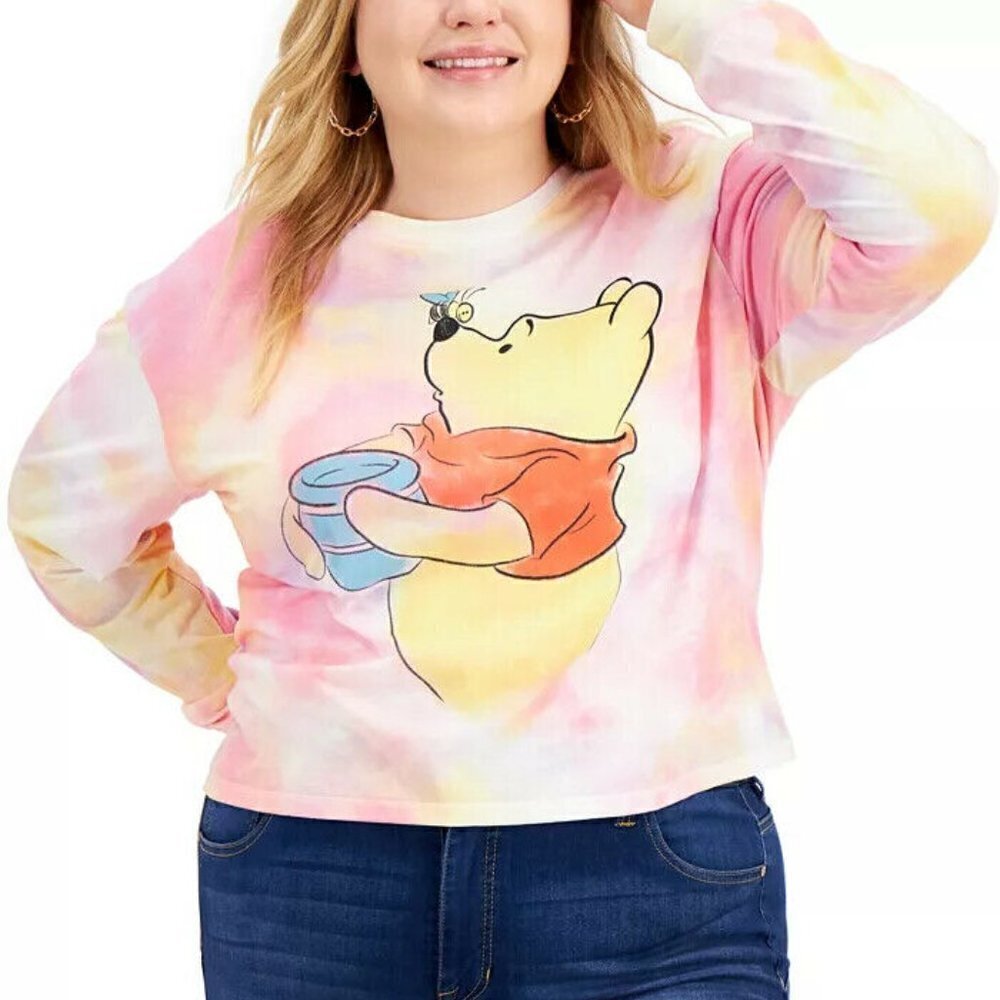 𝅺JR297 Love Tribe Disney Trendy Plus Size Winnie-the-Pooh Top Size 2X